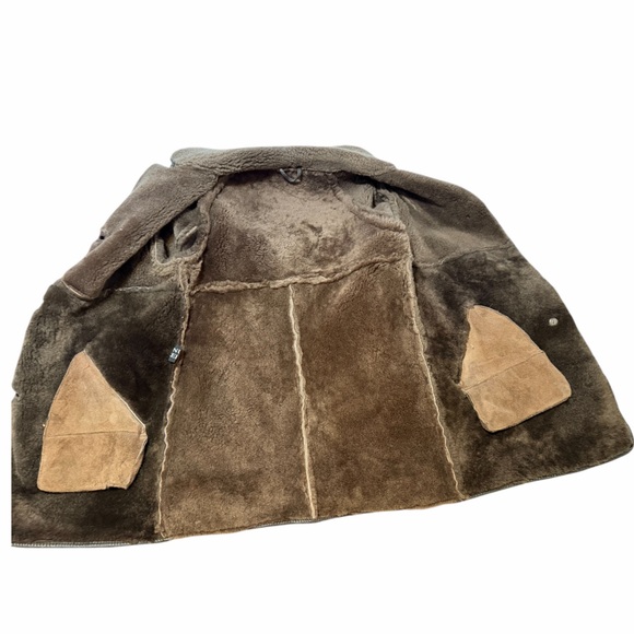 100% genuine sheepskin shearling vintage jacket - Picture 8 of 10